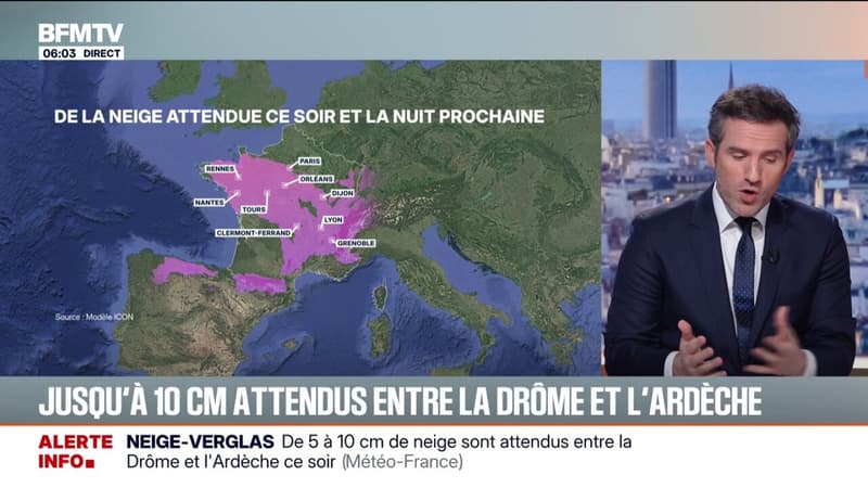 Où va-t-il neiger pendant le réveillon?