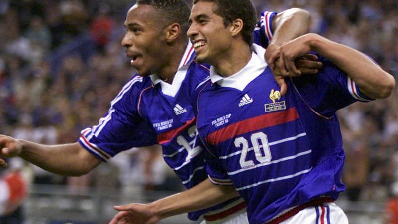 Thierry Henry et David Trezeguet, lors de la Coupe du Monde 1998