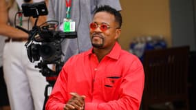 Patrice Evra en marge du Grand Prix d'Abu Dhabi, le 24 novembre 2023