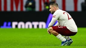 Luke Shaw lors du match de Ligue des champions entre Galatasaray et Manchester United, le 29/11/2023