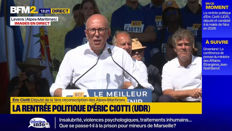 Lors de sa rentrée politique, Éric Ciotti dit vouloir 