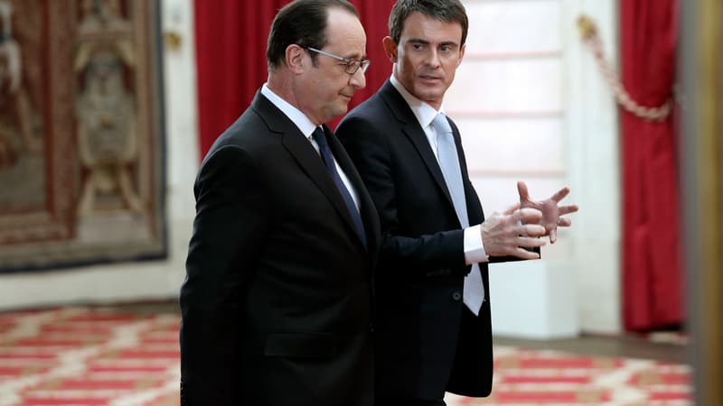 François Hollande et Manuel Valls, le 5 février 2015, à l'Elysée.