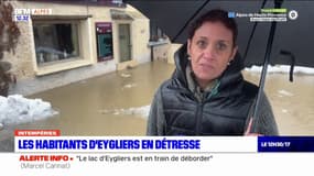 Eygliers: la RN94 inondée et coupée