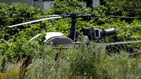Hélicoptère utilisé pour l'évasion de Rédoine Faïd, le 1er juillet 2018