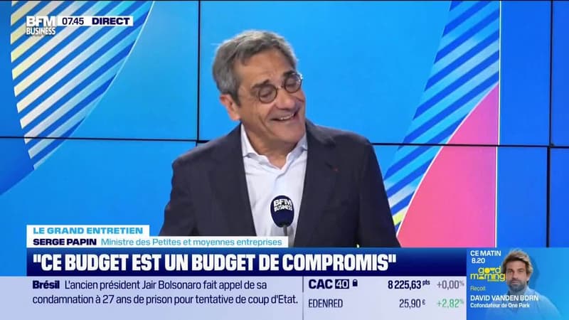 DIRECT VIDEO - Serge Papin, ministre des Petites et moyennes entreprises, du Commerce, de l'Artisanat, du Tourisme et du Pouvoir d'achat, au micro de Sandra Gandouin