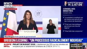 Renoncement au 49.3: "C'est une rupture totale", souligne Maud Bregeon, porte-parole du gouvernement