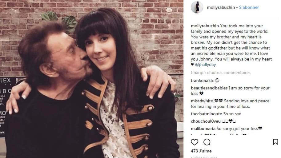 Johnny Hallyday et Molly Rabuchin