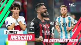 Felix, Giroud, Mac Allister… Les 5 infos mercato du 29 décembre 2022 (à la mi-journée)