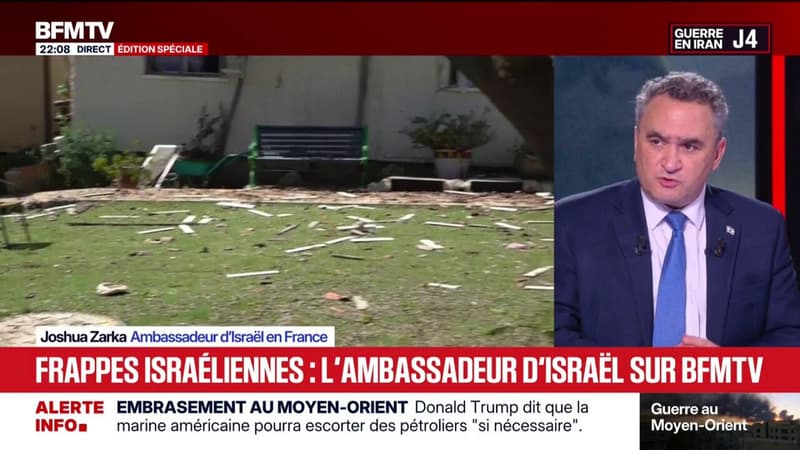 Guerre au Moyen-Orient: "Il y a beaucoup moins de missiles qui sont tirés" d'Iran, assure Joshua Zarka, ambassadeur d'Israël en France