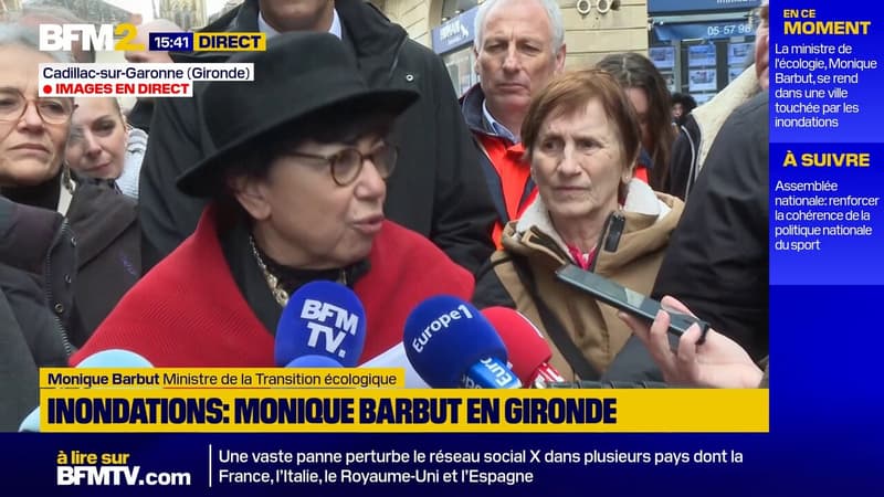 Inondations: "La pire journée risque d'être jeudi", prévient la ministre de la Transition écologique