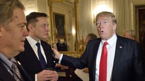 Donald Trump et Elon Musk, le 3 février 2017, à la Maison Blanche
