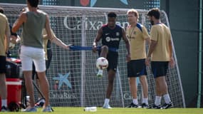 Ansu Fati à l'entraînement du Barça le 19 juillet 2024