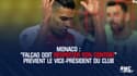 Monaco : "Falcao doit respecter son contrat" prévient le vice-président du club