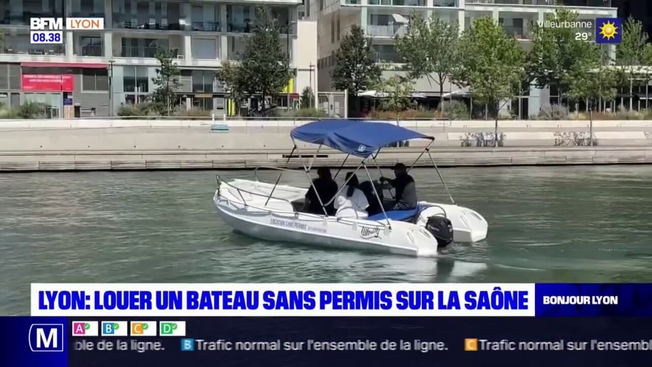 Lyon louer un bateau sans permis sur la Saône