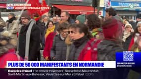 Réforme des retraites: plus de 50.000 manifestants en Normandie