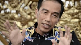 Le président indonésien Joko Widodo à Jakarta lors d'une interview à lAFP, le 27 mars 2017