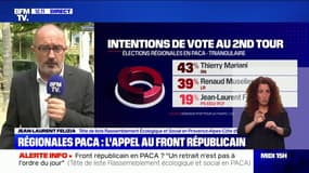 Régionales en Paca: Jean-Laurent Felizia (tête de liste Rassemblement écologique et social) affirme qu'un retrait "n'est pas à l'ordre du jour"