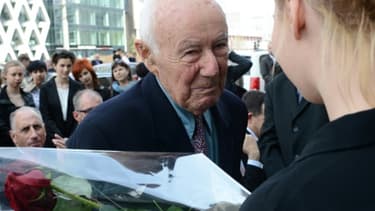 Simcha Rotem, dit "Kazik", lors d'une visite à Varsovie le 18 avril 2013. Dernier combattant juif d ela révolte du ghetto de Varsovie contre les nazis en 1943, Il s'est éteint à l'âge de 94 ans en Israël