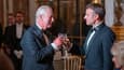 Le roi Charles III et le président Emmanuel Macron lors d'un dîner d'État au château de Versailles, le 20 septembre 2023.