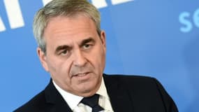 Xavier Bertrand, candidat à sa propre succession à la tête des Hauts-de-France, le 3 mai 2021 à Maubeuge pour son premier meeting de campagne