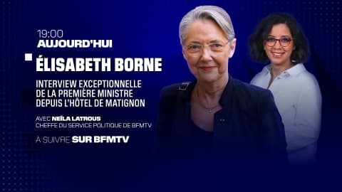 Elisabeth Borne sera l'invitée exceptionnelle de BFMTV mercredi 26 juillet 2023.
