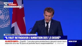 Emmanuel Macron sur le réchauffement climatique: "Toutes les économies développées doivent désormais contribuer à leur juste part" pour aider les pays en développement