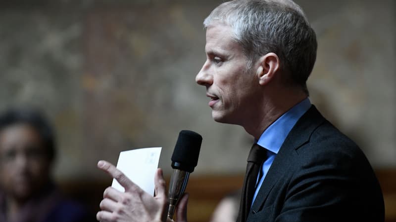 Le député (Agir) de Seine-et-Marne Franck Riester, le 17 janvier 2018 à l'Assemblée à Paris. 