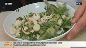 Salade de poulpe aux artichauts et à la ricotta
