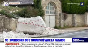 Val-d'Oise: un rocher de 5 tonnes dévale la falaise à Haute-Isle