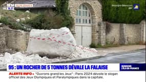 Val-d'Oise: un rocher de 5 tonnes dévale la falaise à Haute-Isle