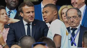 Emmanuel Macron et Kylian Mbappé