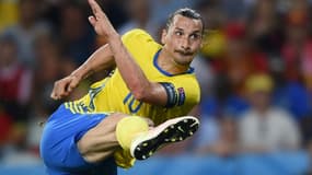 Zlatan Ibrahimovic avec la Suède à l'Euro-2016, le 22 juin à l'Allianz Riviera à Nice