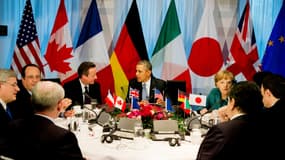 Les dirigeants du G7 réunis à La Haye, aux Pays-Bas, le 24 mars, en marge du Sommet sur la sécurité nucléaire.