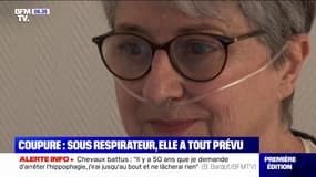 En cas de coupures d'électricité, cette patiente sous respirateur a déjà tout prévu