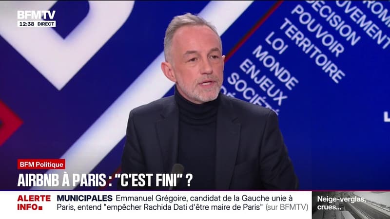 Logements à Paris: "Nous voulons tendre vers l'interdiction des meublés touristiques permanents, des Airbnb permanents", déclare Emmanuel Grégoire