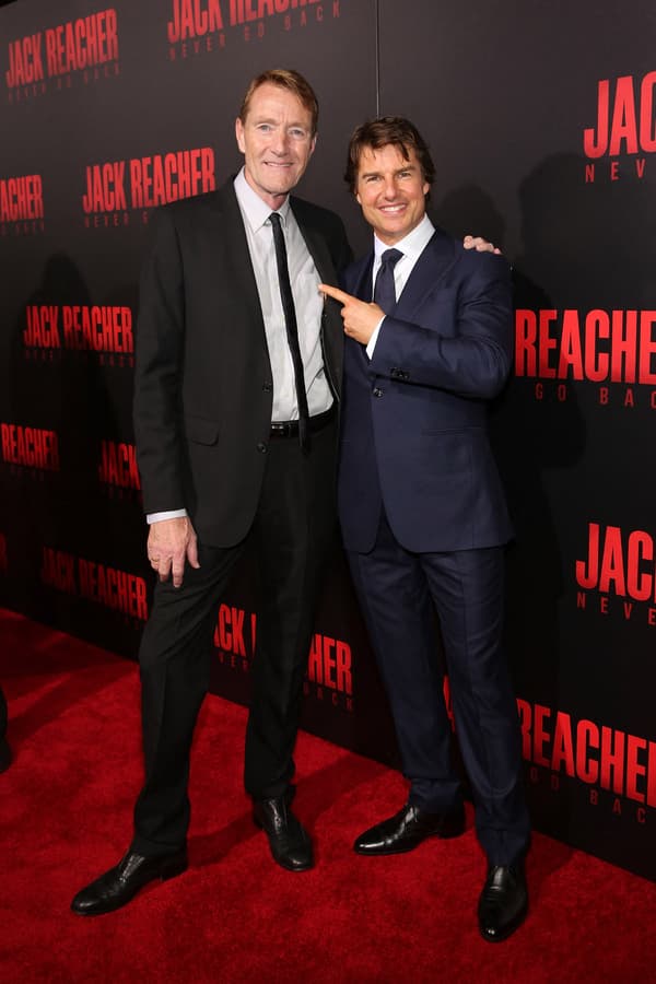 Lee Child, l'auteur de Jack Reacher, et Tom Cruise en 2016.