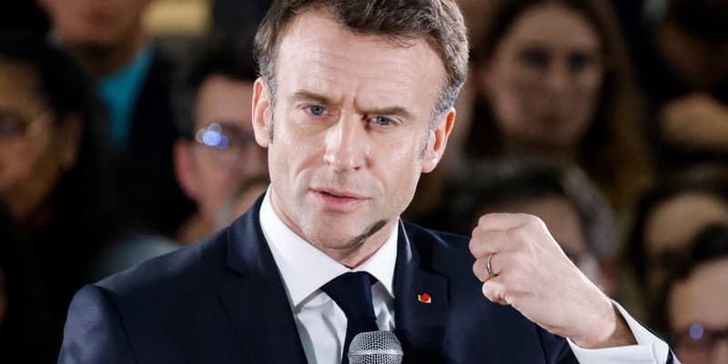 Emmanuel Macron à Paris le 14 mars 2023
