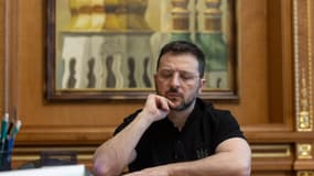 Volodymyr Zelensky lors d'un appel téléphonique avec le Premier ministre israélien Benjamin Netanyahu, ce mardi 28 janvier 2025.