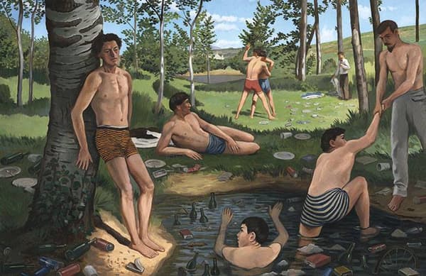 Oeuvre inspirée Des "Baigneurs", de Frédéric Bazille.