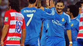 Karim Benzema, ici avec Cristiano Ronaldo
