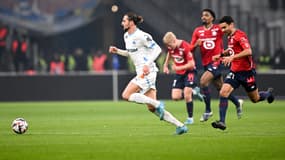 Adrien Rabiot lors du choc de Ligue 1 entre l'OM et Lille, 14 décembre 2024
