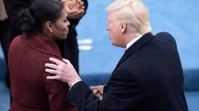 Michelle Obama et Donald Trump lors de l'investiture de celui-ci, le 20 janvier 2017.