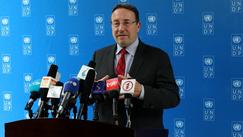 Achim Steiner, administrateur du Programme des Nations unies pour le développement (PNUD), le 29 mars 2022 à Kaboul