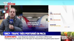 La gare de Marseille-Saint-Charles quasi déserte ce matin, moins d'un train sur dix circule