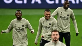Ousmane Dembélé, Kylian Mbappé et Randal Kolo Muani avant PSG-Newcastle