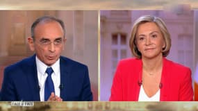 Eric Zemmour et Valérie Pécresse le 10 mars 2022 sur TF1 et LCI.