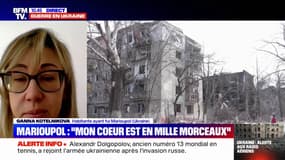 L'émotion d'une habitante de Marioupol ayant fui sa ville dévastée par les bombes