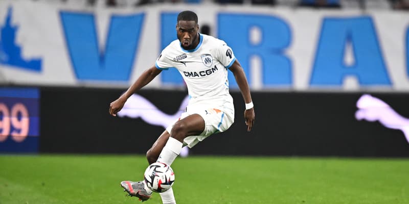 Geoffrey Kondogbia avec l'OM en avril 2025.