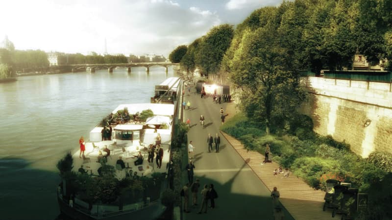 La mairie de Paris veut faire des voies sur berge un parc urbain végétalisé.