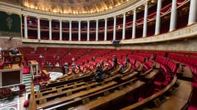 L'hémicycle de l'Assemblée nationale à Paris, le 21 avril 2020